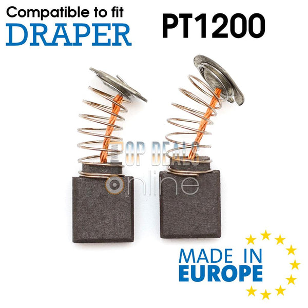 Draper 53016 Polisher PT1200 Carbon Brushes 180mm 1200w 240v 1 Pair