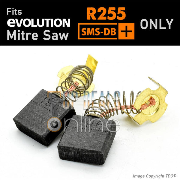 Evolution R255SMS-DB+ Carbon Brushes 255mm TCT Double Bevel Sliding Mitre Saw