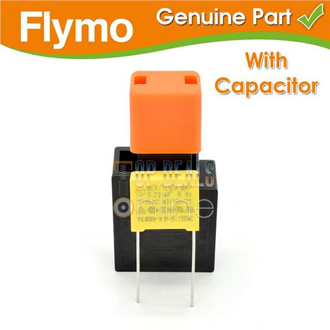 GENUINE Flymo Hover Compact 300 330 350 Lawnmower On Off Switch & Capacitor