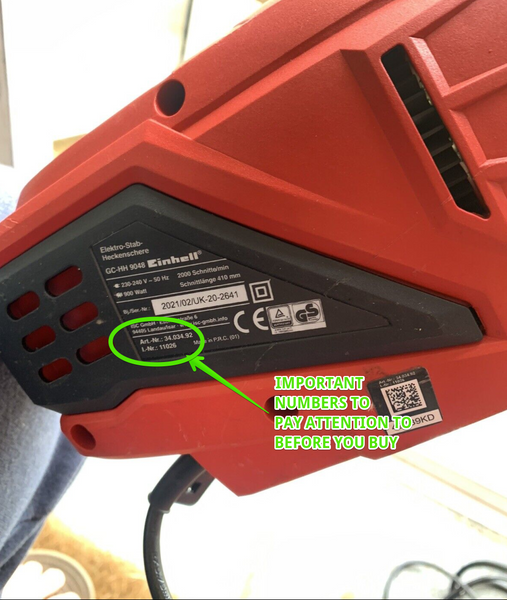 Grooved Carbon Brushes for Einhell Pole Hedge Trimmer GC-HH 9048